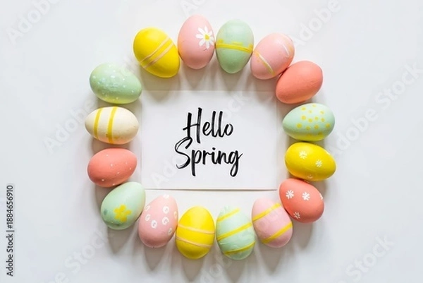 Obraz Hello spring text.