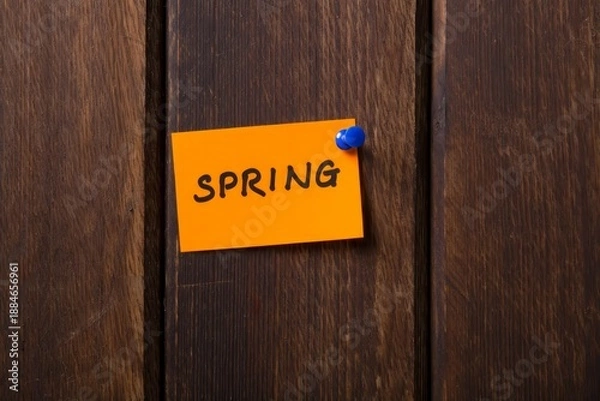 Obraz Spring on the sticker.