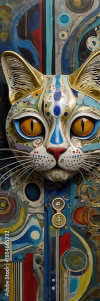 Obraz Cat Face yellow eyes