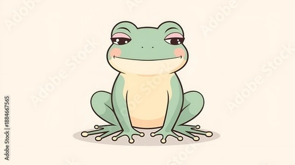 Obraz frog on a white background