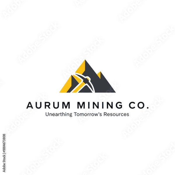 Obraz Aurum Mining Company Logo Design Element.