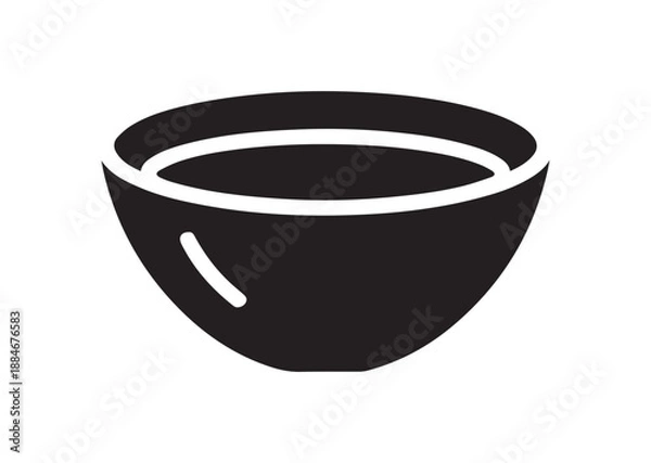 Fototapeta Soup Bowl Icon, Editable Solid Vector Illustration
