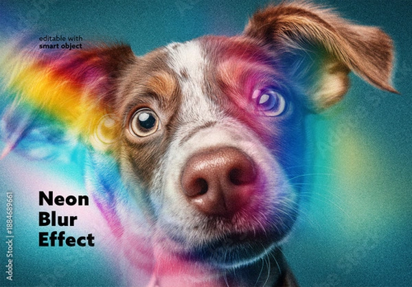 Obraz Neon Blur Photo Effect