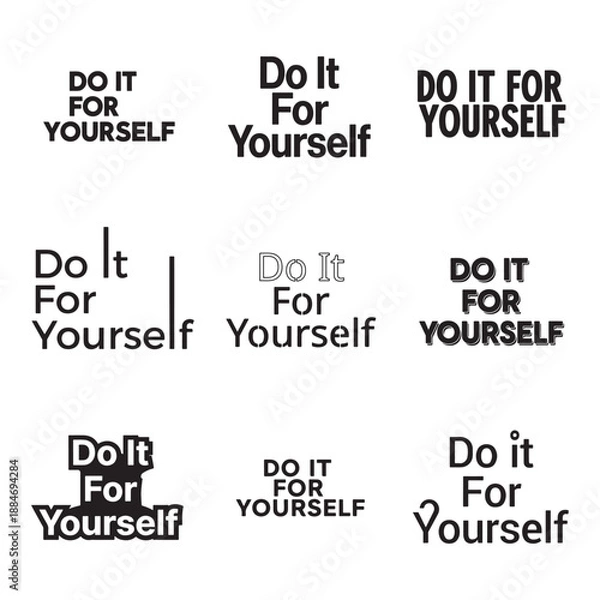 Obraz Do It For Yourself overcome obstacles design Motivational