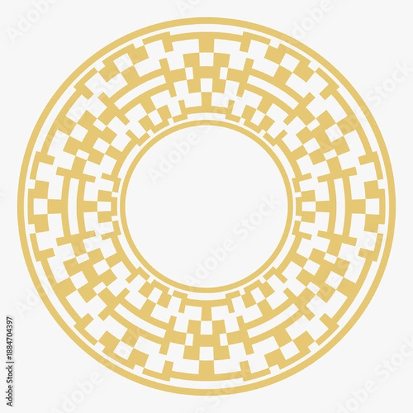 Obraz Circular decorative gold ornament.