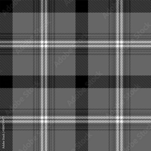 Obraz Black and white plaid seamless pattern.