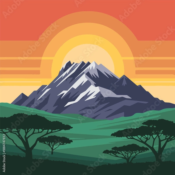Fototapeta Mount Kenya Landscape