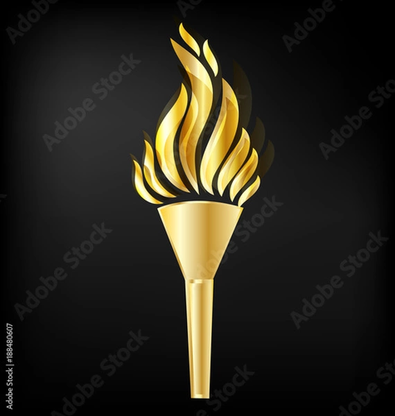 Obraz Golden torch vector