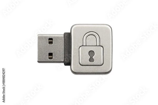 Fototapeta Usb security key for digital data security and authentication