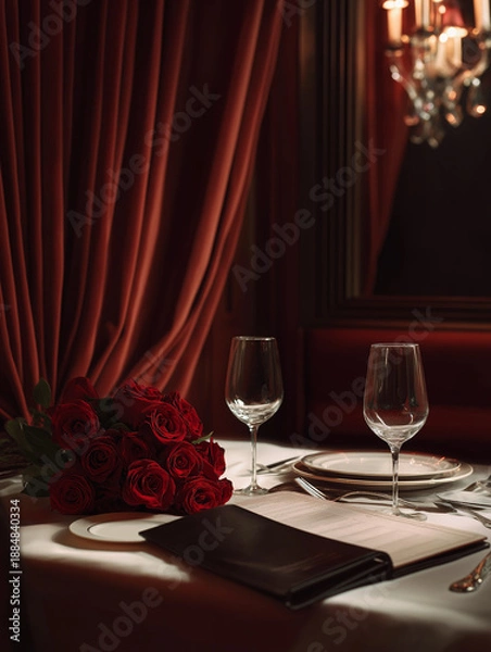 Obraz valentines table setting
