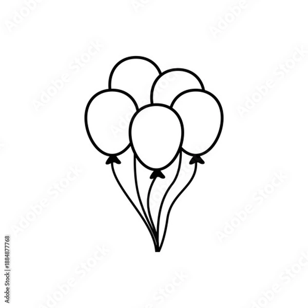Obraz icon balloon logo vector black color