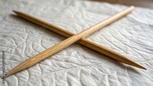 Obraz knitting needles and yarn