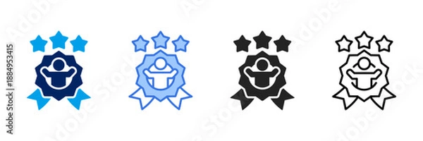 Obraz Reputation  Icon Set Different Style Collection. 