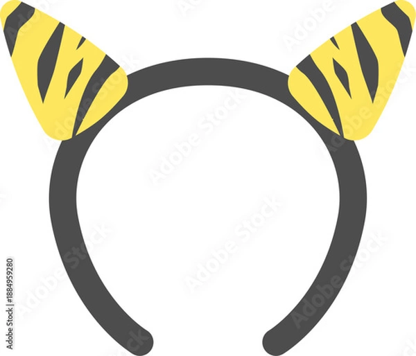 Obraz 2本角の鬼のカチューシャのアイコンのイラスト