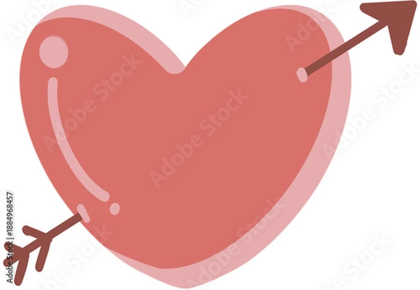 Obraz Pink Heart with Arrow