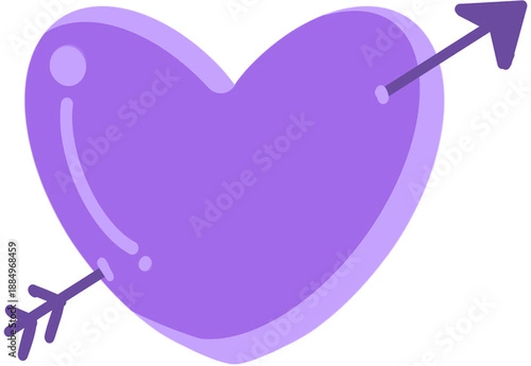Obraz Purple Heart with Arrow