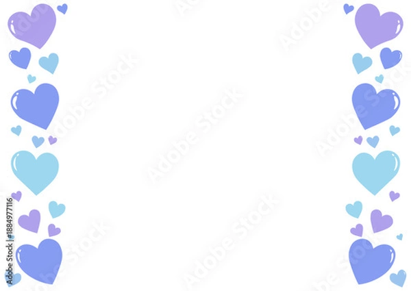 Obraz かわいい手書きのハートのフレーム