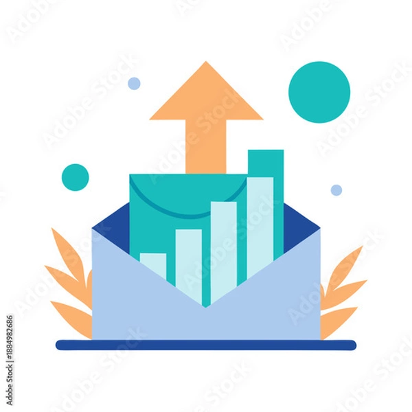 Obraz vector illustration of a graph