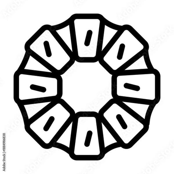 Obraz Pastry ring line icon