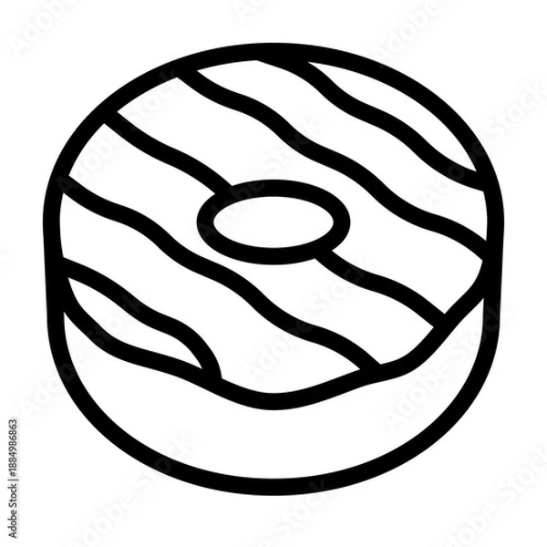 Obraz Donut glaze line icon