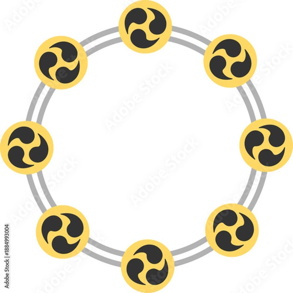 Obraz 雷太鼓のアイコンのイラスト