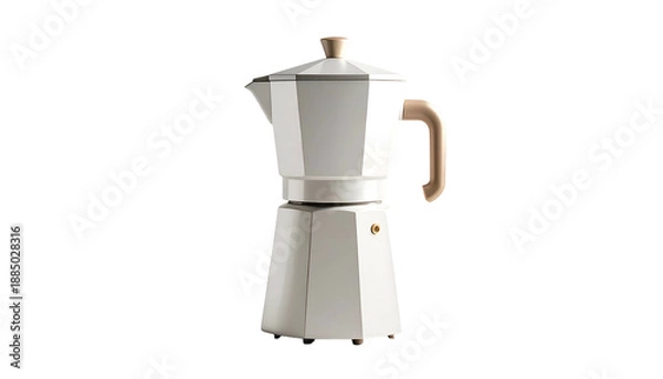Obraz White Stovetop Espresso Coffee Maker.