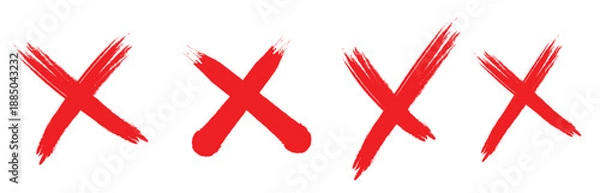 Obraz Hand-drawn red "X" marks.