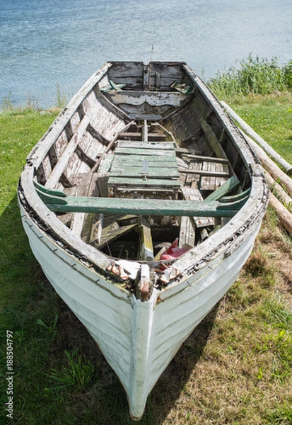 Obraz Old row boat in Denmark