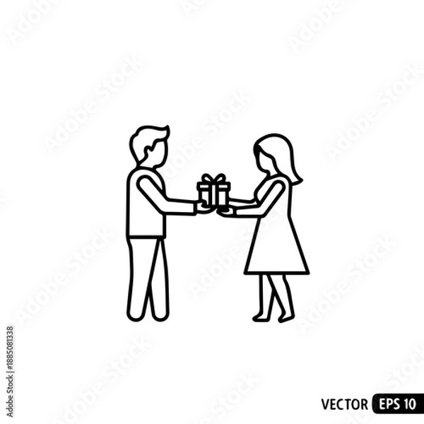 Obraz Couple dancing together Vector