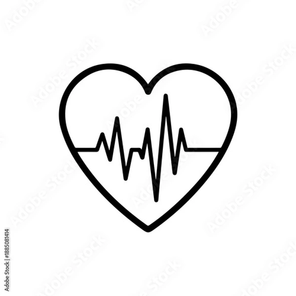 Obraz Heartbeat symbol Vector