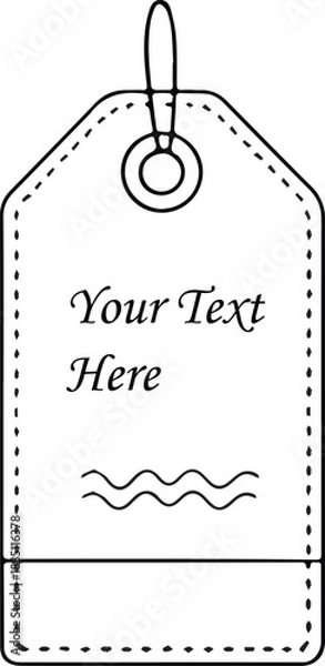 Obraz Decorative Label Tag Template with Editable Text Area