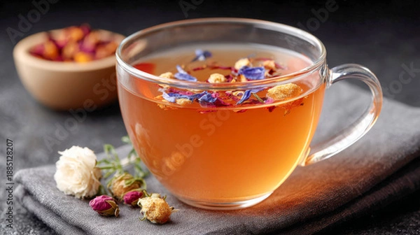 Obraz Herbal Tea with Dried Flowers