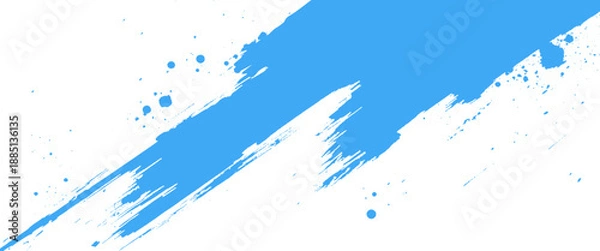 Obraz Vector abstract modern background featuring blue bold diagonal brush strokes