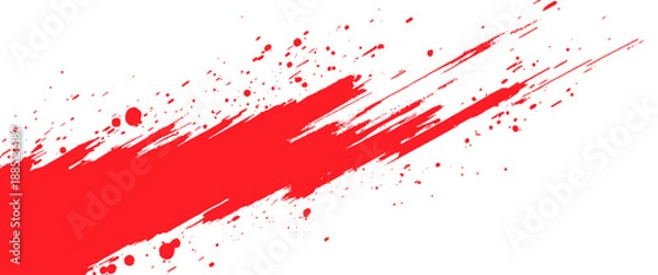 Obraz Vector abstract modern background featuring red bold diagonal brush strokes