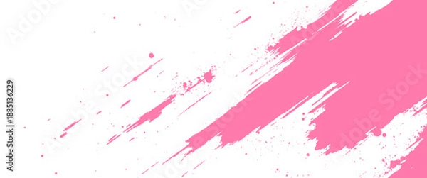 Obraz Vector abstract modern background featuring pink bold diagonal brush strokes