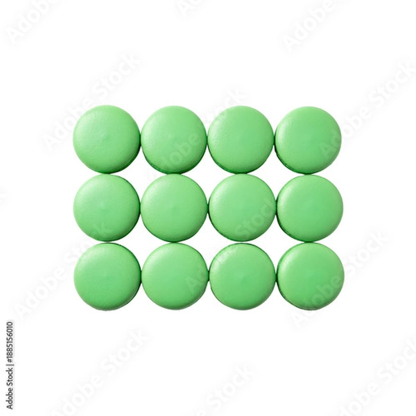 Obraz Green macarons organized in a pattern