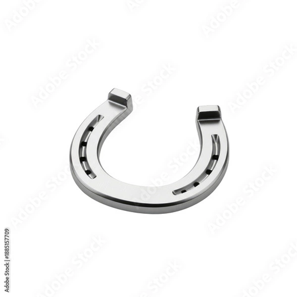 Obraz Silver horseshoe on Transparent Background