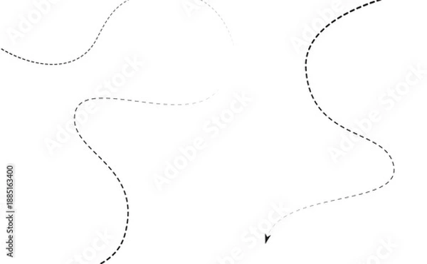 Obraz abstract dashed line arrow minimal design