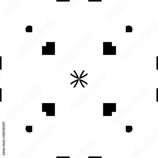 Fototapeta Minimalist Abstract Geometric Star Pattern