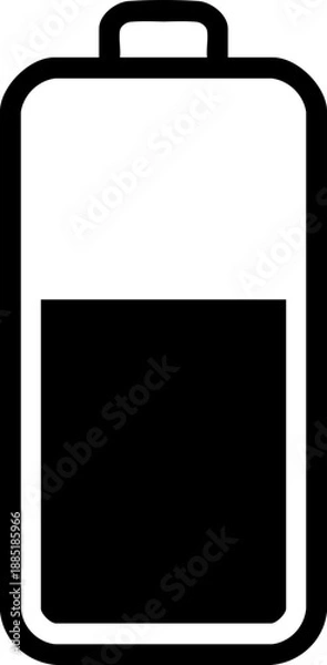 Fototapeta Half-Full Battery Level Icon