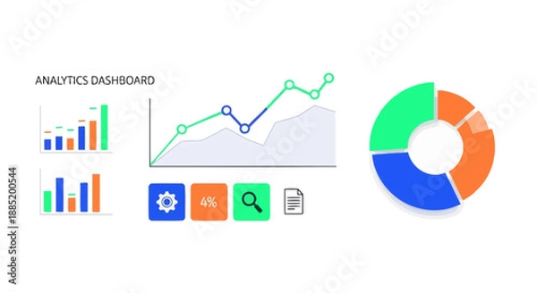Fototapeta Infographic elements for business analytics and data visualization