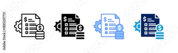 Obraz income planning icon set multiple style collection
