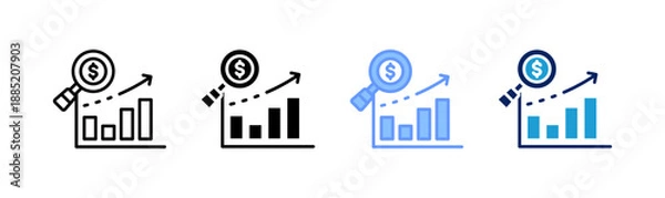 Obraz forecast icon set multiple style collection