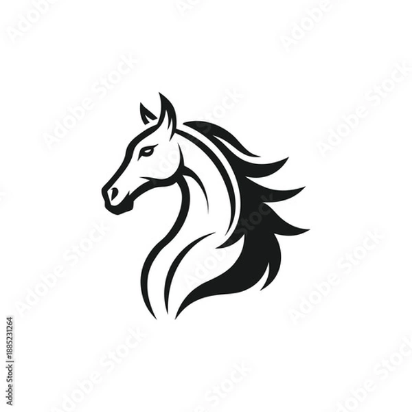 Fototapeta horse logo design vector 