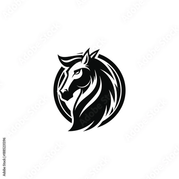 Fototapeta horse logo design vector 