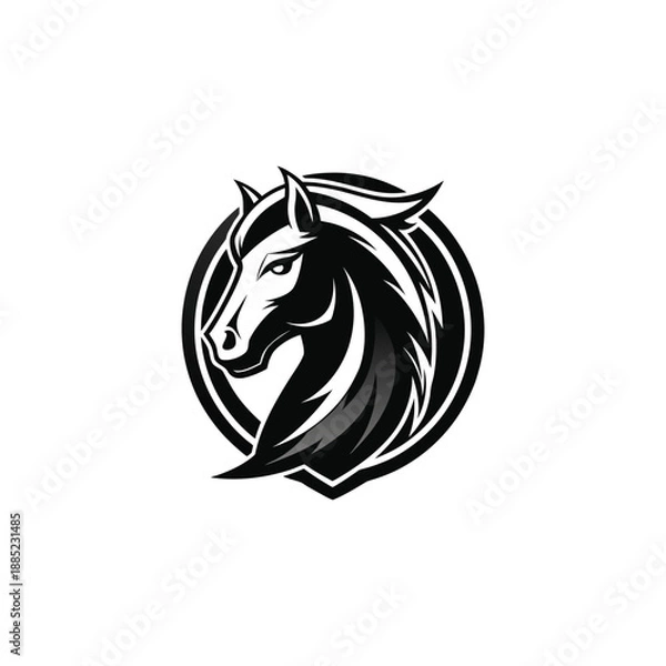 Fototapeta horse logo design vector 