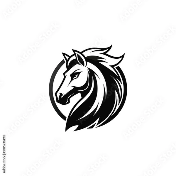 Fototapeta horse logo design vector 