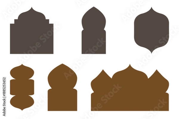 Obraz Ornate Islamic Window Design with Geometric Patterns Vector Illustration