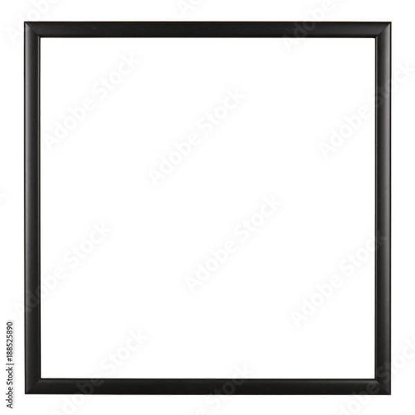 Obraz Empty picture frame, square, simple black moulding