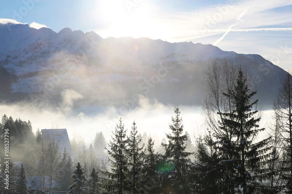 Fototapeta Mountain sun